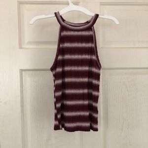 Red & White Striped Halter Top